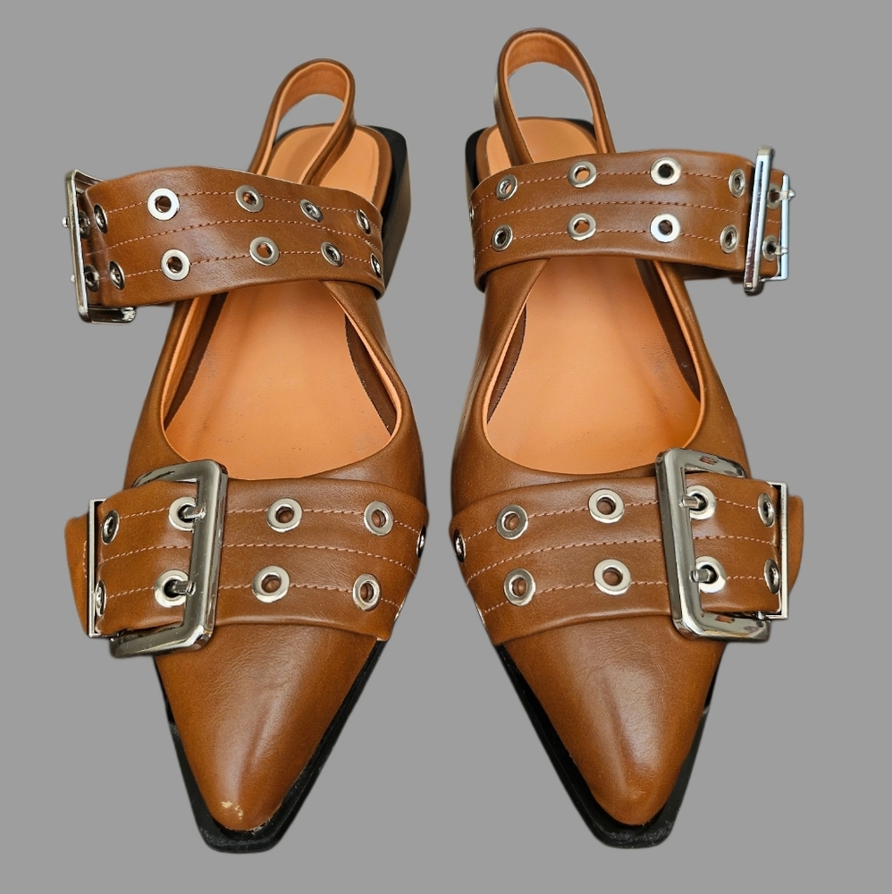 Buckle Slingback Flats